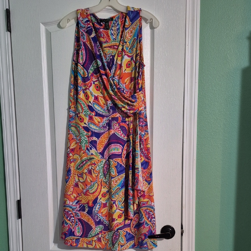 Vibrant‎ Sleeveless Dress, Ralph Lauren